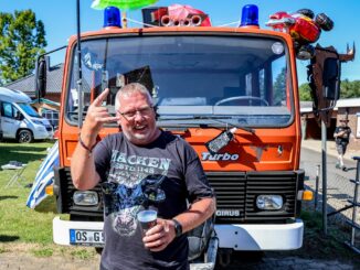 Martin ist mit dem Feuerwehr-Wagen nach Wacken gereist.