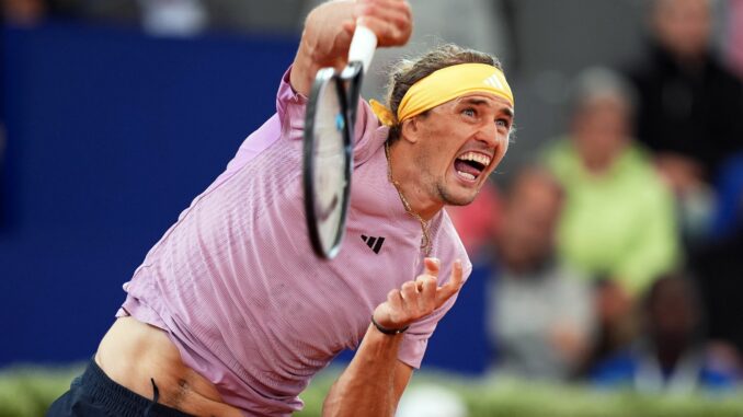 Alexander Zverev spielte sein erstes Match am Rothenbaum.