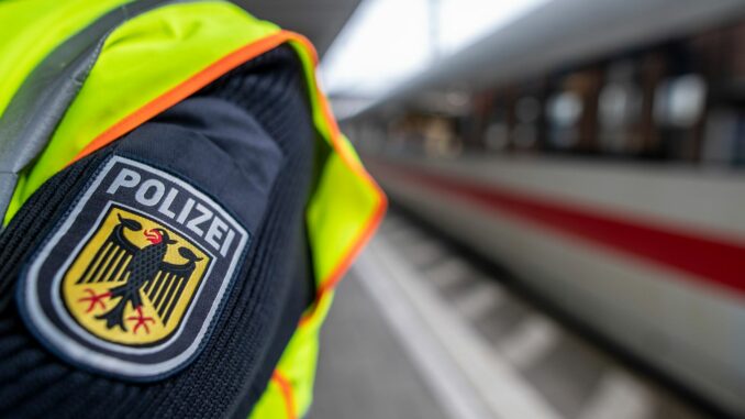 Eine Streife der Bundespolizei fasst einen Mann nach einer sexuellen Belästigung in Hamburg