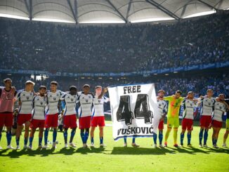 Die HSV-Profis zeigten sich solidarisch mit dem wegen Dopings gesperrten Mario Vuskovic