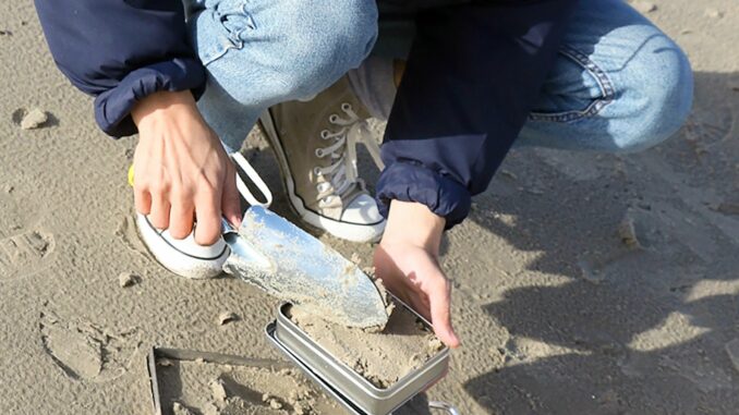 Beim Projekt «Mikroplastikdetektive» haben Bürgerinnen und Bürger Proben von Sandstränden genommen. Forschende des Bremerhavener Alfred-Wegener-Instituts (AWI) untersuchten diese auf Mikroplastik. 