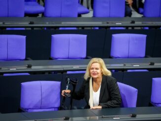 Innenministerin Nancy Faeser (SPD) sprach in einer Videokonferenz mit den Ressortchefs.