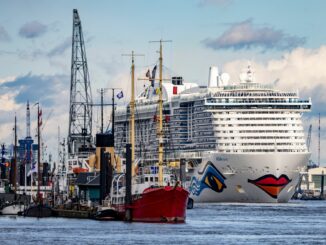 Die «AIDAnova», hier in Hamburg, kann mit Flüssigerdgas fahren.