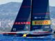 Segelt um die Teilnahme am 37. America's Cup: das AC75-Boot des italienischen Luna Rosa Prada Pirelli Teams.