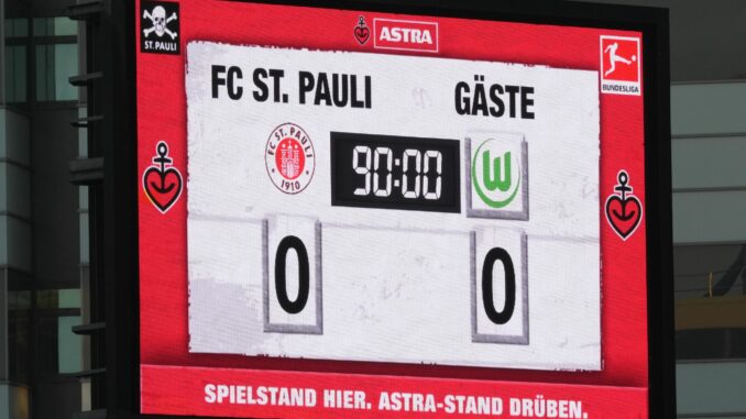 Die Null steht: Bundesliga-Aufsteiger FC St. Pauli hat in vier Heimspielen dieser Saison bislang noch kein Tor erzielt.