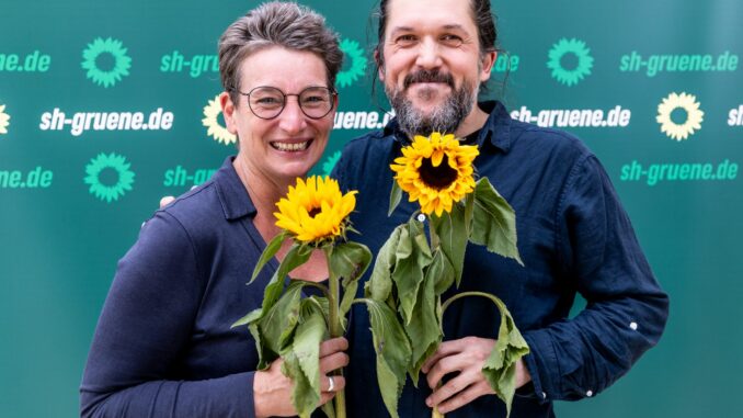 Anke Erdmann und Gazi Freitag stehen weiter an der Spitze der Grünen in Schleswig-Holstein.