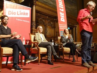 Großer Andrang bei Auftritt der früheren Cum-Ex-Chefermittlerin Anne Brorhilker im Hamburger Rathaus.