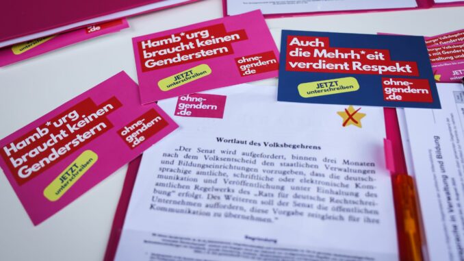 Das Volksbegehren «Schluss mit Gendersprache in Verwaltung und Bildung» ist gescheitert. Die Initiatoren brachten nach Angaben des Landeswahlamts nicht genug Unterstützerunterschriften zusammen. (Archivbild)