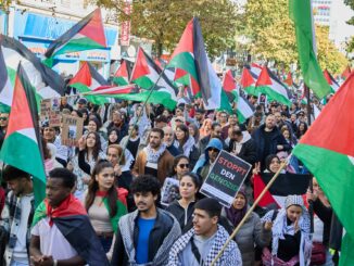 Zwei Tage vor dem Jahrestag des Überfalls der Hamas auf Israel mit mehr als 1.200 Toten demonstrieren in Hamburg knapp 1000 Menschen gegen den danach folgenden Gaza-Krieg.