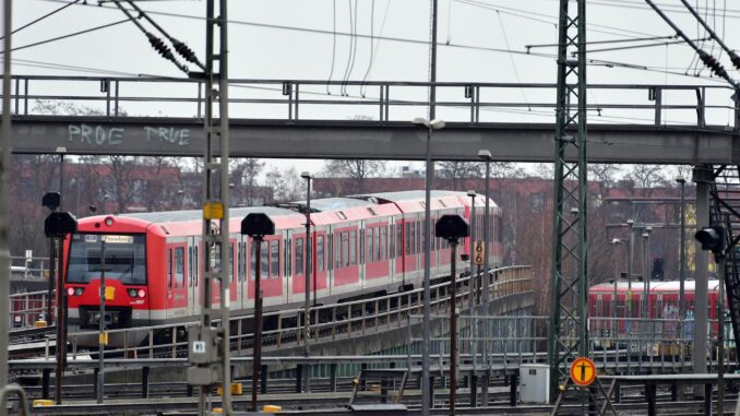 In einer S-Bahn am Bahnhof Altona hat ein Mann den Hitlergruß gezeigt. (Illustration)