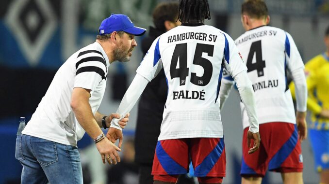 In der Krise: Der Hamburger SV und sein Trainer Steffen Baumgart.