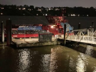 Vorsichtshalber müssen alle Fahrgäste am Bubendey-Ufer die Hafenfähre verlassen.