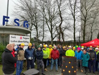 Die rund 500 Beschäftigten der angeschlagenen Werften FSG und Nobiskrug warten auf das Novembergehalt.