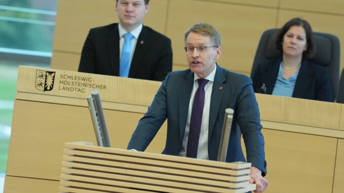 Ministerpräsident Daniel Günther hat im Landtag eine Regierungserklärung abgegeben.