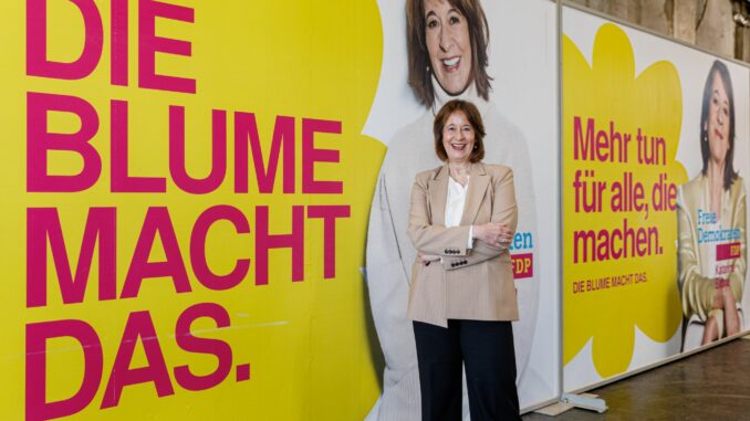 «Blume steht nicht für blabla, sondern Blume steht für machen», sagt die FDP-Spitzenkandidatin Katarina Blume.