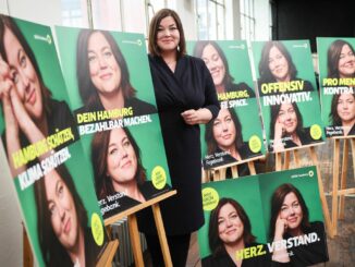 Hamburgs Grüne wollen mit ihrer Spitzenkandidatin und Zweiten Bürgermeisterin Katharina Fegebank stärkste Kraft werden und das Amt des Ersten Bürgermeisters übernehmen.