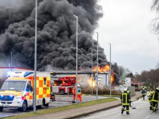 Großer Einsatz für die Feuerwehr in Wees.