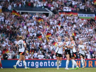 Die deutsche Nationalmannschaft der Frauen in Hannover.