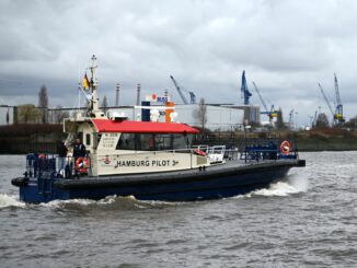 Das Lotsenversetzschiff «Hamburg Pilot 3» wurde offiziell im Hamburger Hafen vorgestellt.