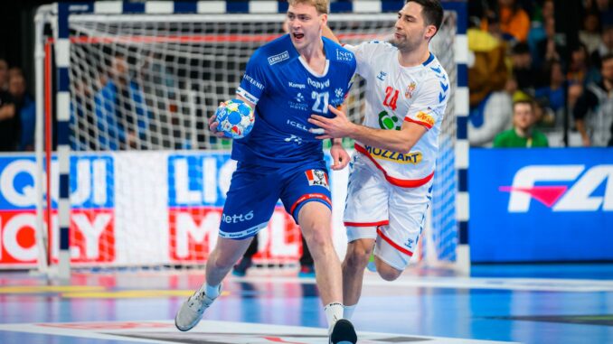 Der isländische Nationalspieler Einar Olafsson (l) wechselt zum HSV Hamburg.